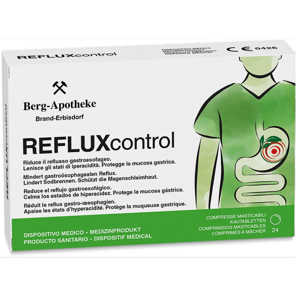 REFLUXcontrol Kautabletten Medizinprodukt bei Sodbrennen & Reflux 24 Stück