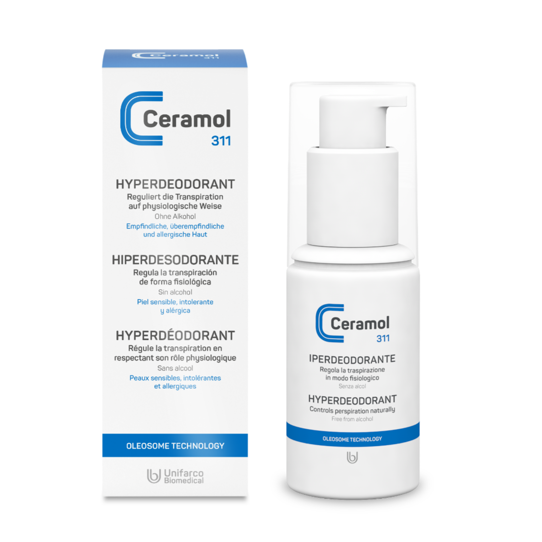 CERAMOL 311 Hyperdeodorant für empfindliche Haut ohne Alkohol