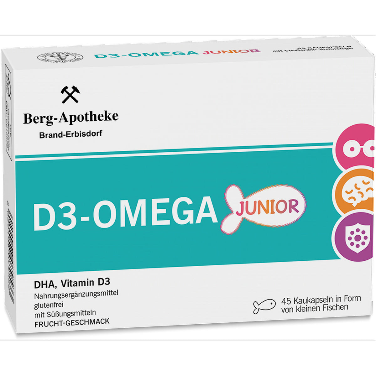 D3-Omega Junior Kaukapseln für Immunsystem & Knochen bei Kindern 45 Stück