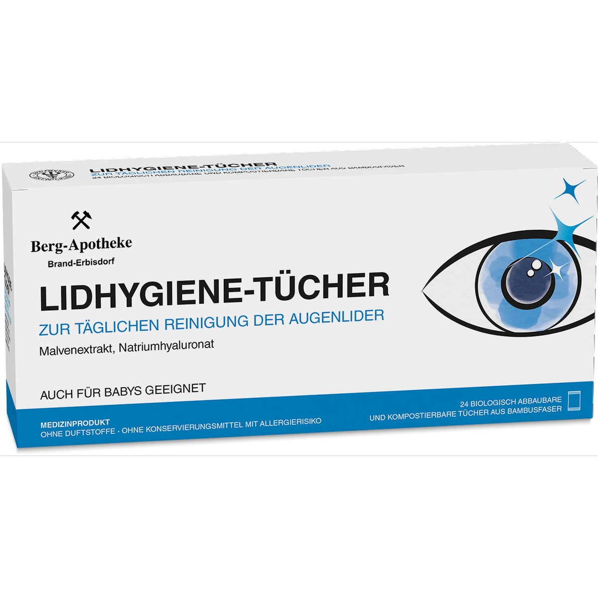 LIDHYGIENE-TÜCHER Medizinprodukt zur täglichen Lidreinigung 24 Stück