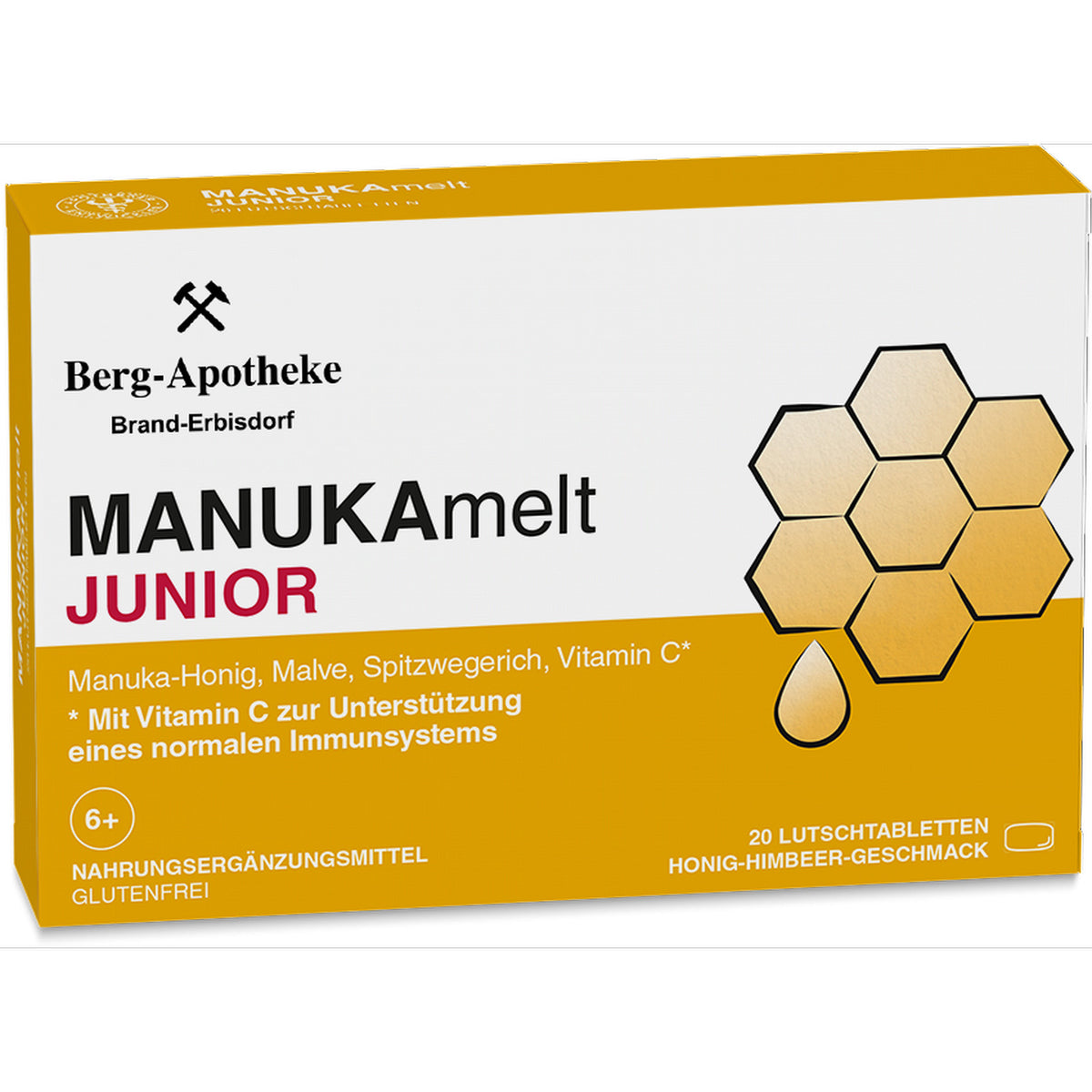 MANUKAmelt Junior Lutschtabletten bei Halsreizungen für Kinder ab 6 Jahren 20 Stück